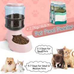 06xiAutomatic Water Dispenser Large Capacity Pet Feeder Small Dog Food Bowl Cat Feeder Drinking Bowl Pet