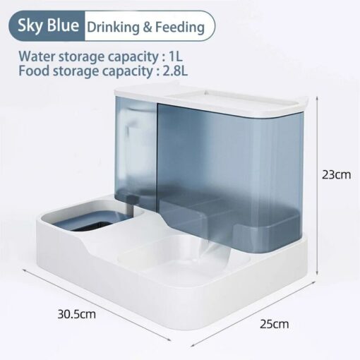 Ki3sNew Integrate Pet 1L Automatic Water Feeder With 2 8L Drinking Bowl Apset Pet Double Bowl 1
