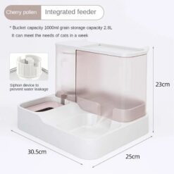 M6cSNew Integrate Pet 1L Automatic Water Feeder With 2 8L Drinking Bowl Apset Pet Double Bowl