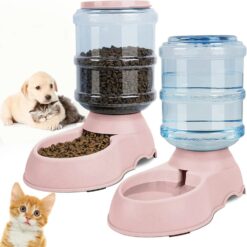 QOnOAutomatic Water Dispenser Large Capacity Pet Feeder Small Dog Food Bowl Cat Feeder Drinking Bowl Pet