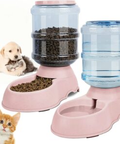 QOnOAutomatic Water Dispenser Large Capacity Pet Feeder Small Dog Food Bowl Cat Feeder Drinking Bowl Pet