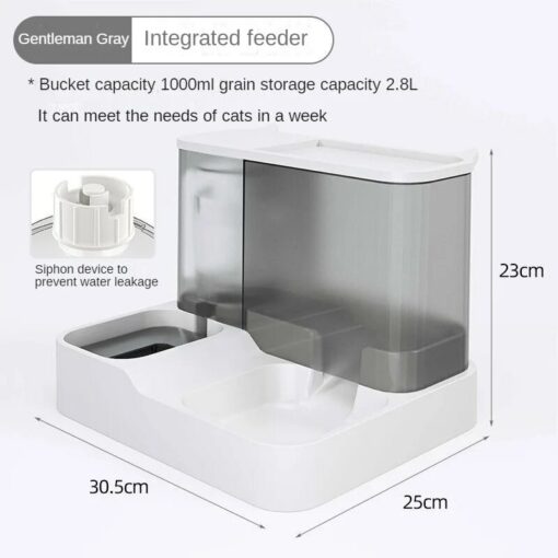 j3vmNew Integrate Pet 1L Automatic Water Feeder With 2 8L Drinking Bowl Apset Pet Double Bowl