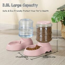 ow4LAutomatic Water Dispenser Large Capacity Pet Feeder Small Dog Food Bowl Cat Feeder Drinking Bowl Pet