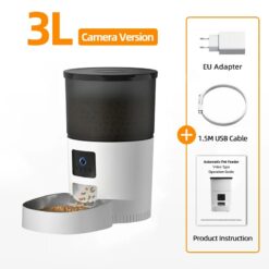 xt8pROJECO Automatic Cat Feeder With Camera Video Cat Food Dispenser Pet Smart Voice Recorder Remote Control