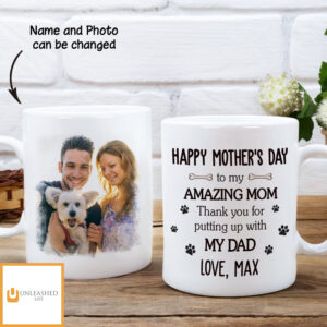 Amazing Dog Mom – Personalized Custom Photo Coffee Mug Amazing Dog Mom – Personalized Custom Photo Coffee Mug
