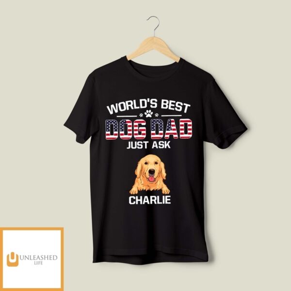 American Best Dog Dad – Personalized Custom Unisex T-Shirt