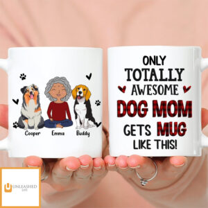 Awesome Dog Mom 1 – Personalized Custom Coffee Mug Awesome Dog Mom 1 – Personalized Custom Coffee Mug