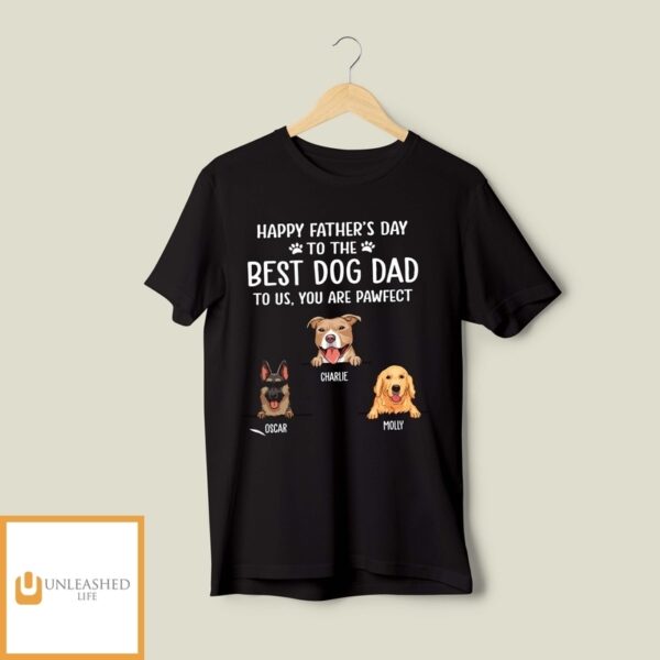 Best Dog Dad – Personalized Custom Unisex T-Shirt – Dog Dad Father’S Day Gifts