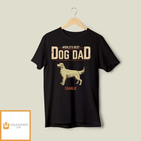 Best Dog Dad Vintage – Personalized Custom Unisex T-Shirt