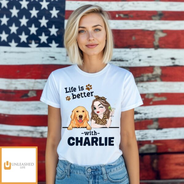 Better Dog Mom – Personalized Custom Unisex T-Shirt