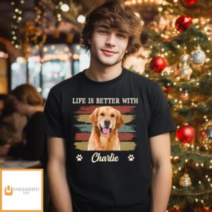 Better With Dog – Personalized Custom Photo Unisex T-Shirt Better With Dog – Personalized Custom Photo Unisex T-Shirt