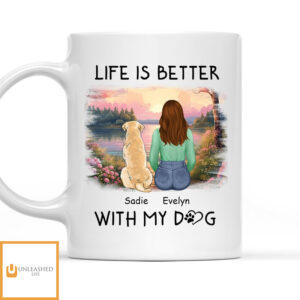 Better With Dogs – Personalized Custom Coffee Mug Better With Dogs – Personalized Custom Coffee Mug