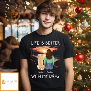 Better With Dogs – Personalized Custom Unisex T-Shirt Better With Dogs – Personalized Custom Unisex T-Shirt