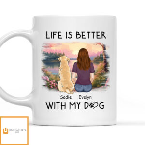 Better With Pets – Personalized Custom Coffee Mug Better With Pets – Personalized Custom Coffee Mug