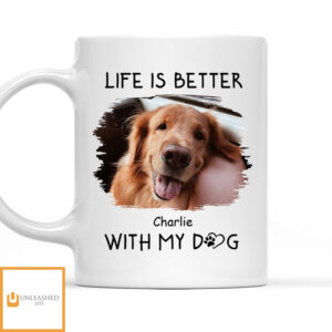 Better With Pets Photo – Personalized Custom Coffee Mug Better With Pets Photo – Personalized Custom Coffee Mug