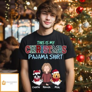 Christmas Pajama T-Shirt (Dark Ver.) – Personalized Custom Unisex T-Shirt Christmas Pajama T-Shirt (Dark Ver.) – Personalized Custom Unisex T-Shirt