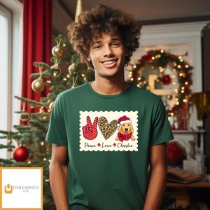 Christmas Peace Love Dog – Personalized Custom Unisex T-Shirt – Christmas Gifts Christmas Peace Love Dog – Personalized Custom Unisex T-Shirt – Christmas Gifts