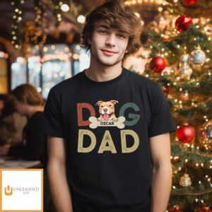 Dog Dad Retro – Personalized Custom Unisex T-Shirt Dog Dad Retro – Personalized Custom Unisex T-Shirt