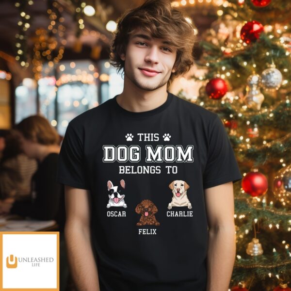 Dog DadMom Belongs Basic – Personalized Custom Unisex Shirt