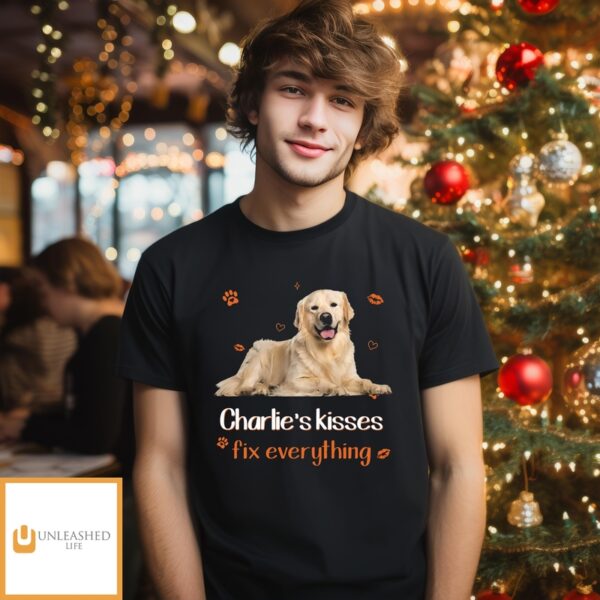 Dog Kisses – Personalized Custom Photo Unisex T-Shirt