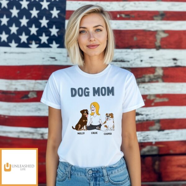 Dog Mom Cartoon – Personalized Custom Unisex T-Shirt