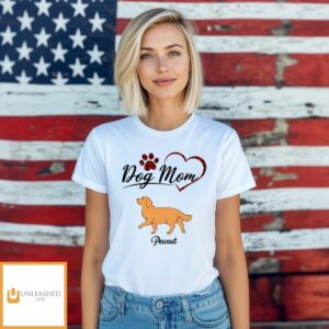 Dog Mom Heart 2 – Personalized Custom Unisex T-Shirt