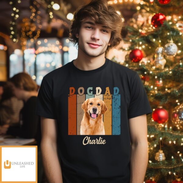 Dog Momdad Retro – Personalized Custom Unisex T-Shirt