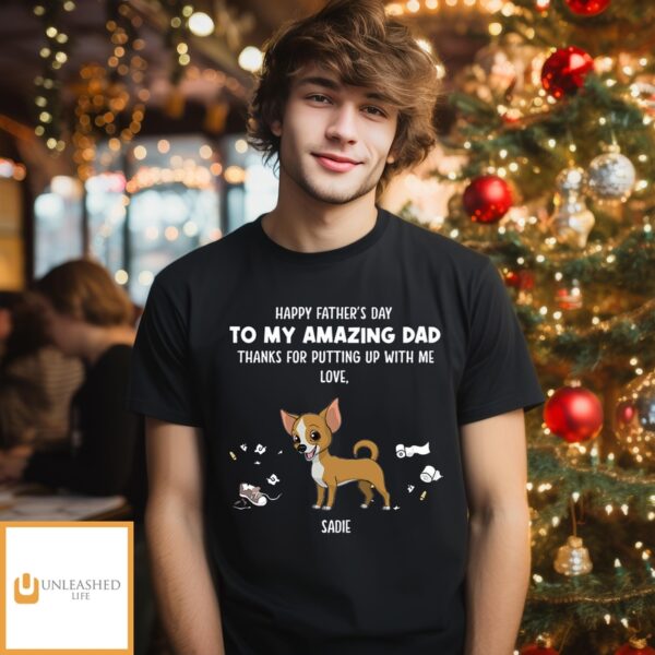 Dog Thanks For Dad – Personalized Custom Unisex T-Shirt