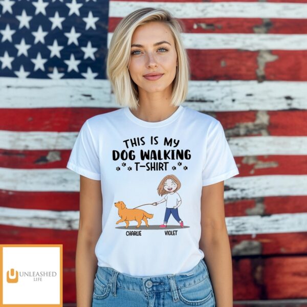 Dog Walking T-Shirt – Personalized Custom Unisex T-Shirt