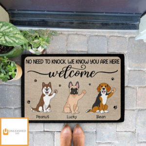 Dogs Know You Here – Personalized Custom Doormat