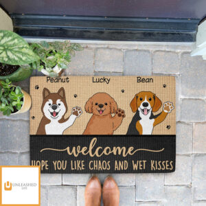 Dogs Welcome Home – Personalized Custom Doormat