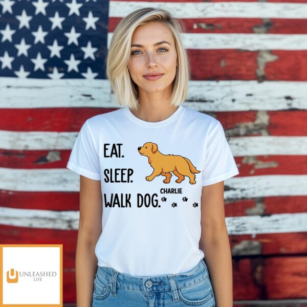 Eat Sleep Walk Dog – Personalized Custom Unisex T-Shirt