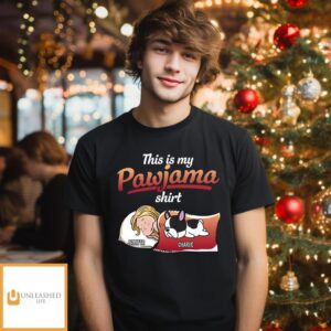 Holiday Pawjama With Dog – Personalized Custom Unisex T-shirt Holiday Pawjama With Dog – Personalized Custom Unisex T-shirt