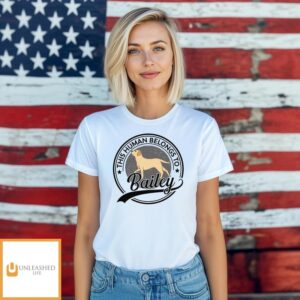 Human Belongs To Dog (light Ver.) – Personalized Custom Unisex T-shirt Human Belongs To Dog (light Ver.) – Personalized Custom Unisex T-shirt