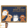 Keep Door Closed Or Your Pets Will Escape – Personalized Custom Doormat