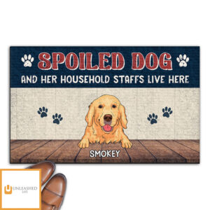 Spoiled Dog – Personalized Custom Doormat
